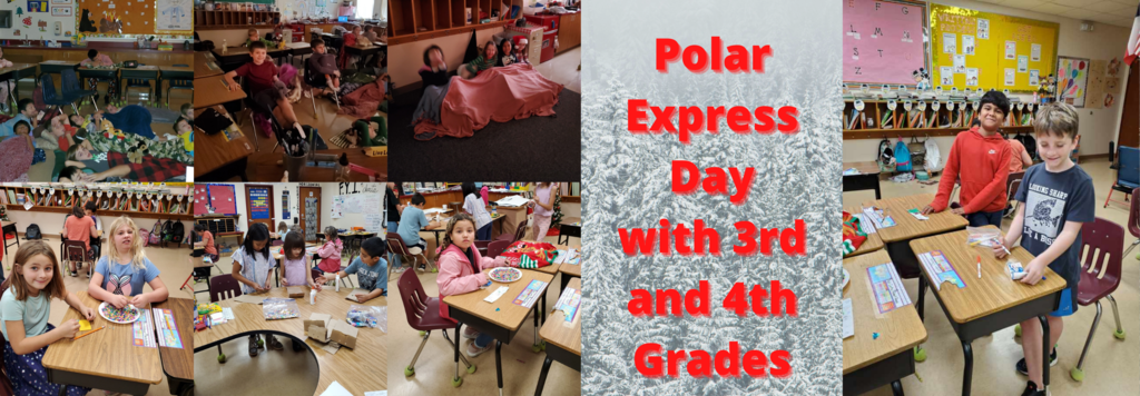 Polar Express Day with 3rd and 4th grades