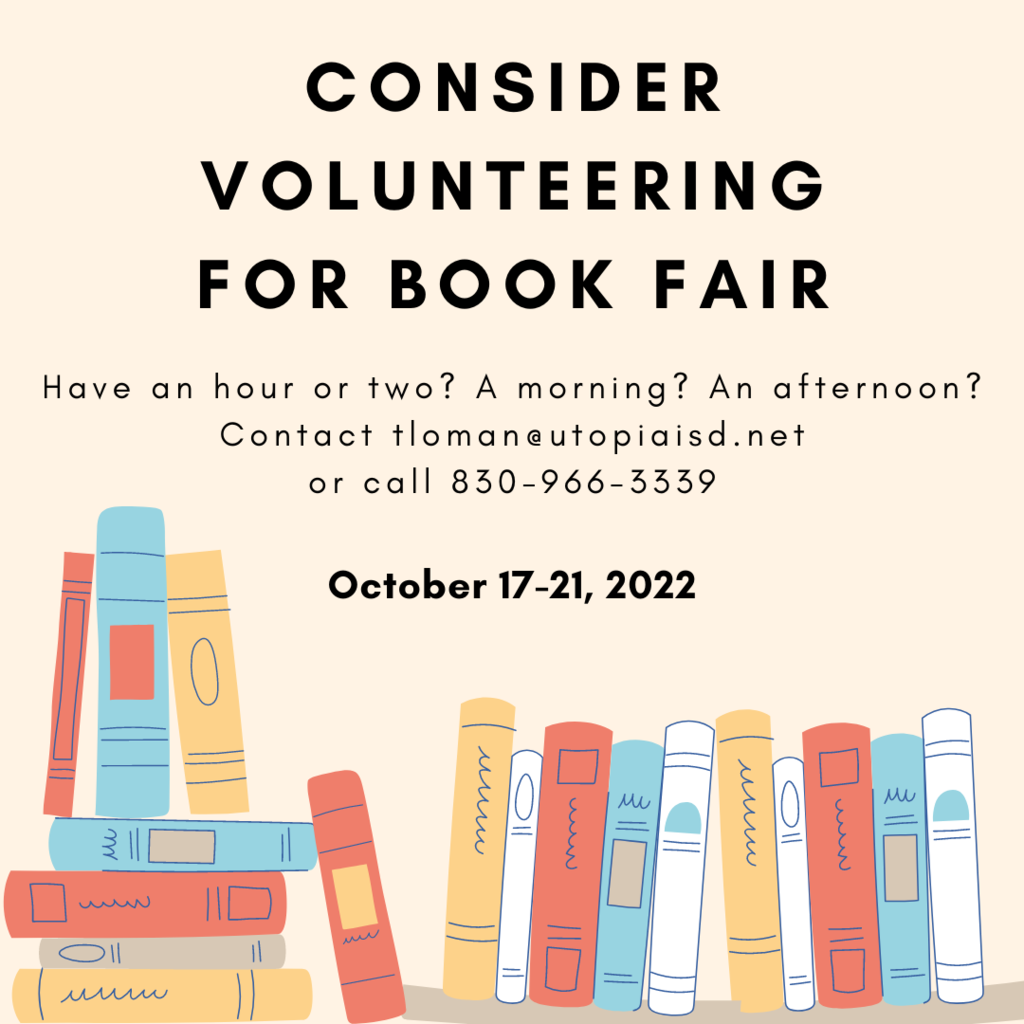 Please consider volunteering for Book Fair!